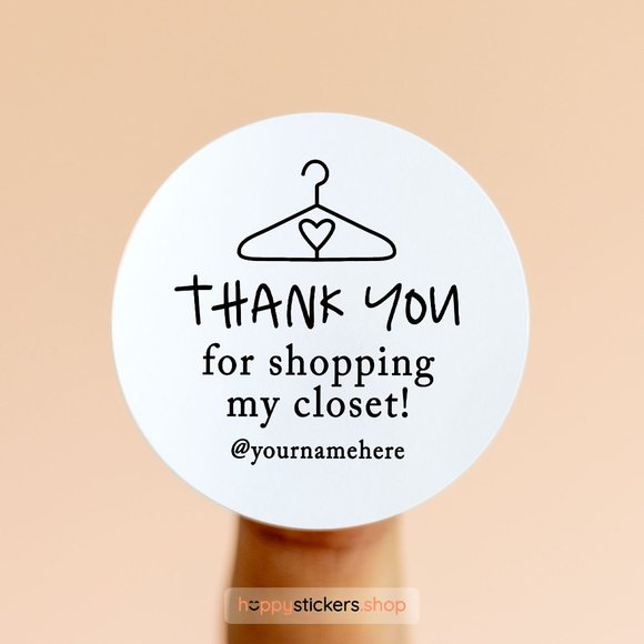 Thank You For Shopping My Closet! Stickers & Labels with your custom text - Picture 14 of 17